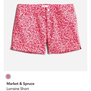 Market & Spruce shorts. Size 12. Red with white flowers